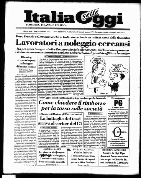 Italia oggi : quotidiano di economia finanza e politica